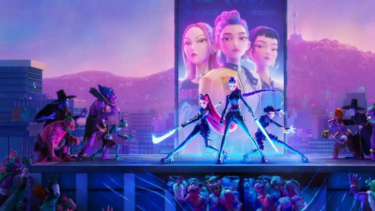 HUNTR/X en una batalla de K-Pop Demon Hunters