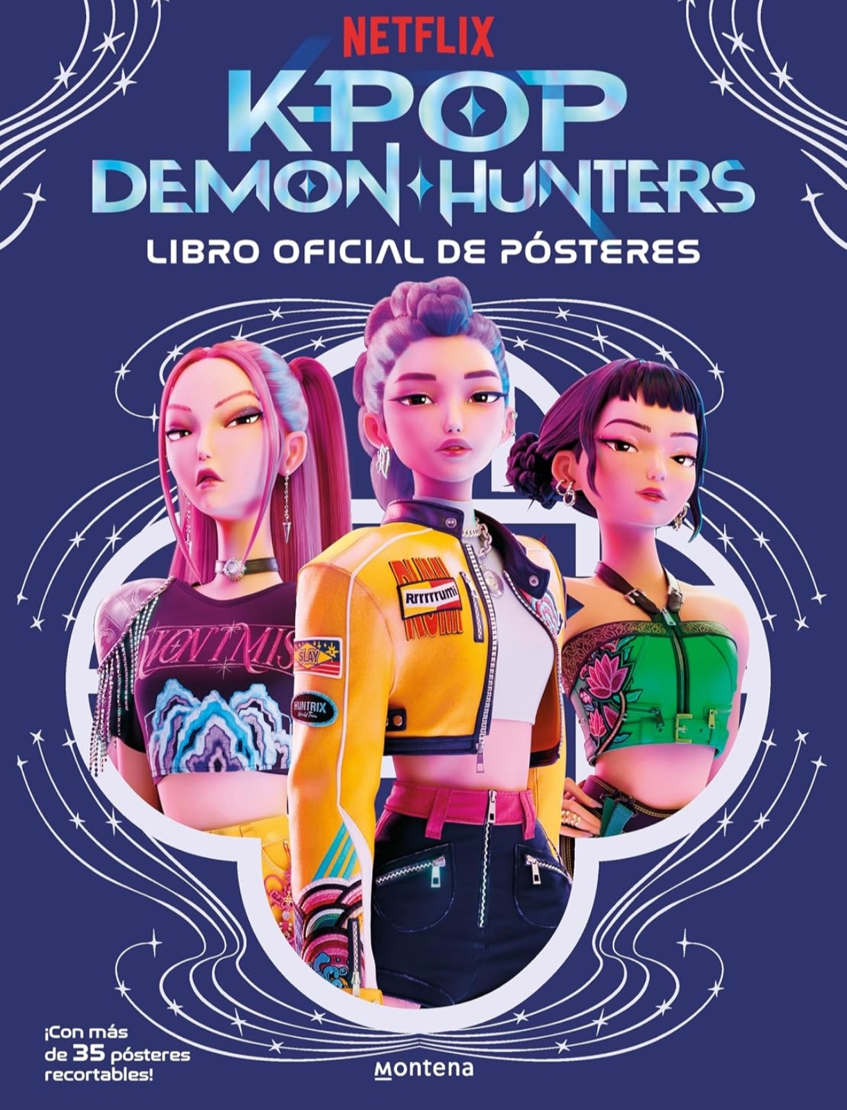 Portada del libro oficial de pósteres de K-Pop Demon Hunters