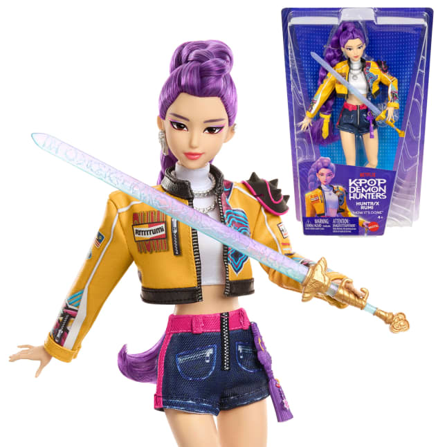 Muñeca oficial de Rumi de HUNTR/X de K-Pop Demon Hunters, modelo How It's Done de Mattel